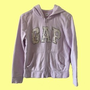 Gap lilac zip-up hoodie